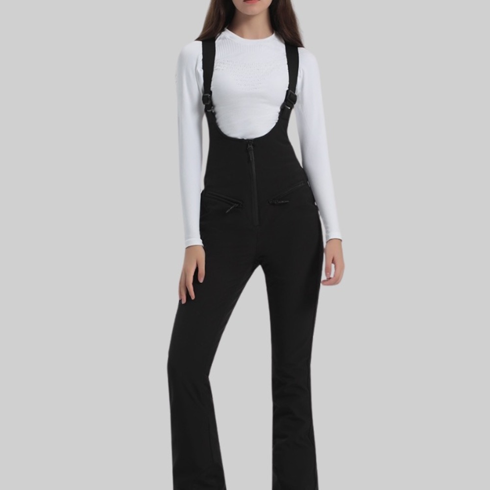 Women's Ski Bib - Black Jumpsuit